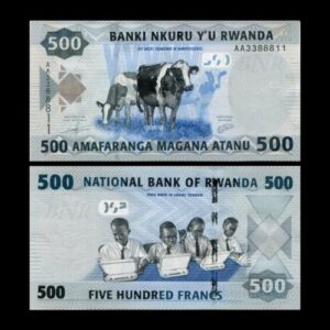 RWANDA 500 FRANCS UNC BANKNOTE