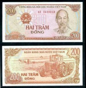 VIETNAM 200 DONG UNC BANKNOTE