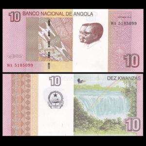 ANGOLA 10 KWANZAS UNC BANKNOTE