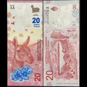 ARGENTINA 20 PESOS UNC BANKNOTE