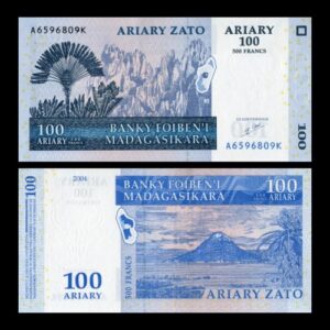 MADAGASCAR 100 ARIARY UNC BANKNOTE