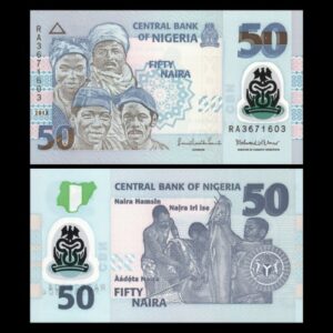 NIGERIA 50 NAIRA UNC POLYMER BANKNOTE