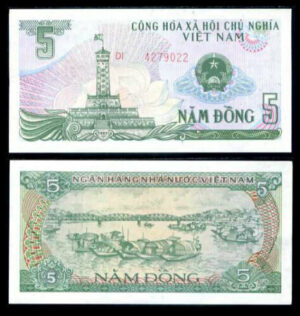 VIETNAM 5 DONG UNC BANKNOTE