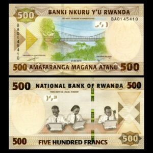 RWANDA 500 FRANCS NEW ISSUE UNC BANKNOTE