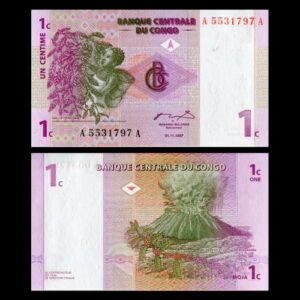 CONGO 1 CENTIME UNC BANKNOTE