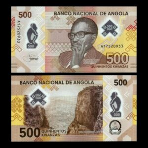 ANGOLA 500 KWANZAS UNC POLYMER BANKNOTE