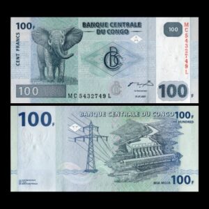 CONGO 100 FRANCS UNC BANKNOTE