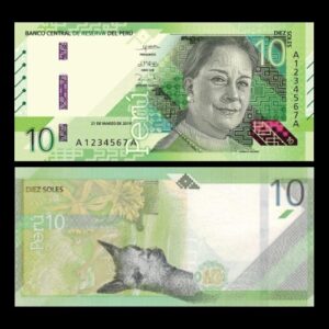 PERU 10 SOLES UNC NEW ISSUE BANKNOTE