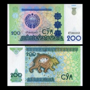 UZBEKISTAN 200 SOM UNC BANKNOTE