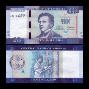 LIBERIA 10 DOLLARS UNC BANKNOTE