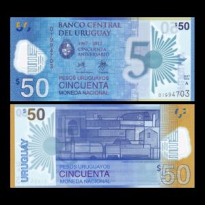 URUGUAY 50 PESOS UNC POLYMER COMMEMORATIVE BANKNOTE