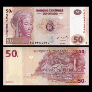 CONGO 50 FRANCS UNC BANKNOTE