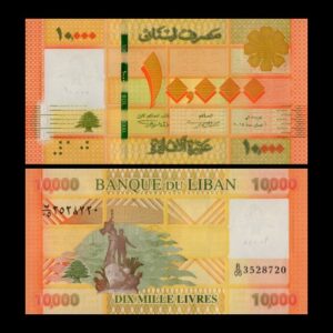 LEBANON 10,000 LIVRES UNC BANKNOTE