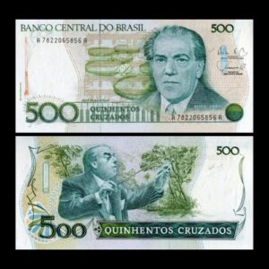 BRAZIL 500 CRUZADOS UNC BANKNOTE