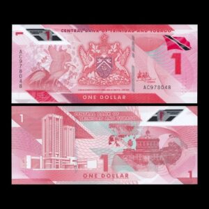 TRINIDAD & TOBAGO 1 DOLLAR UNC POLYMER BANKNOTE