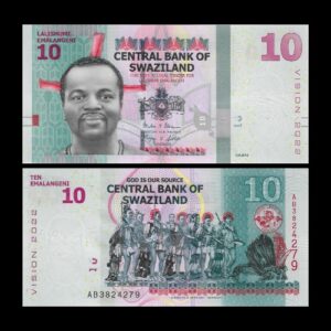 SWAZILAND 10 EMALANGENI UNC BANKNOTE